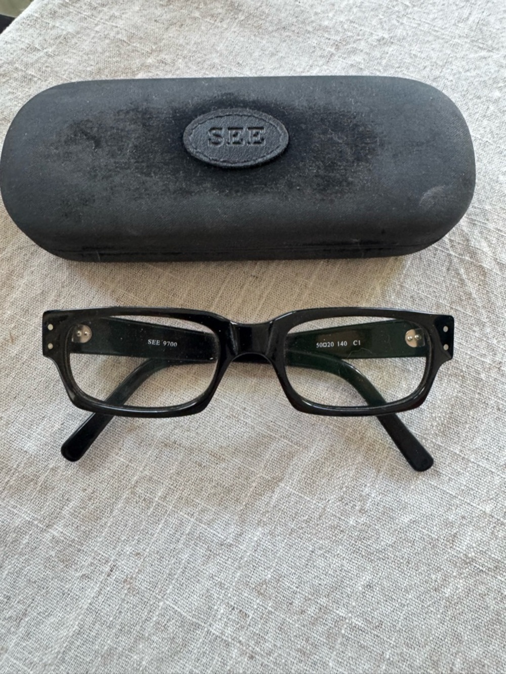SEE Black Rectangular Women’s Eyeglass Frames